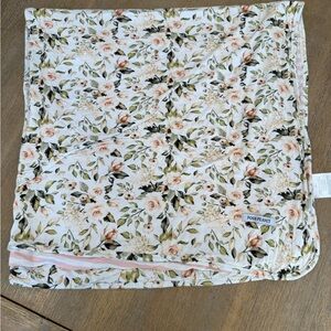 Posh Peanut Floral and Striped Baby Blanket